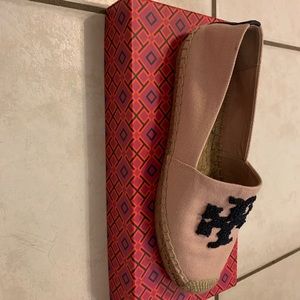 Tory Burch Elisa logo flat espadrille